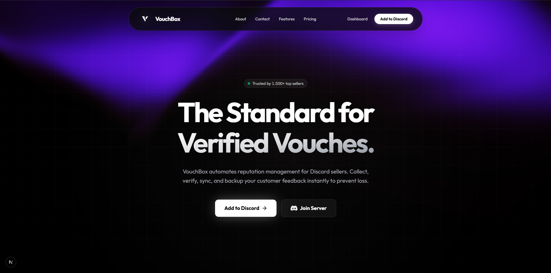 VouchBox Web Application screenshot 1